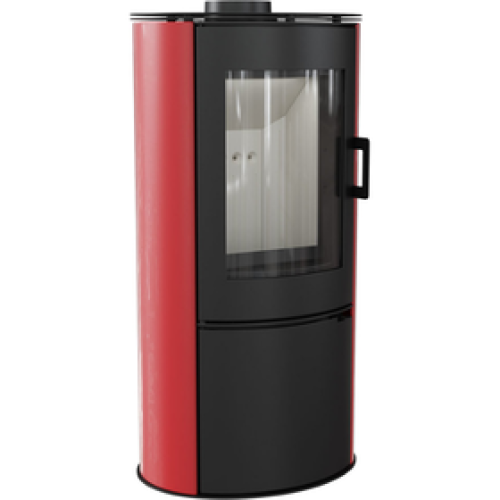 Дровяная печь Kratki KOZA/AB/S/DR (кафель красный) 