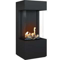 Панорамный газовый камин Kratki LEO/HOME/BOX/LP/45/68/G20/C (магистральный газ)