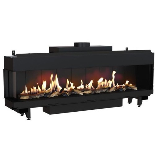 Панорамный газовый камин Kratki LEO/L/200/G31/37MBAR (баллонный газ) 