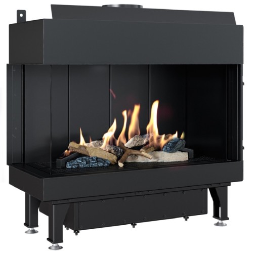 Панорамный газовый камин Kratki LEO/L/70/G31/37MBAR (баллонный газ) 