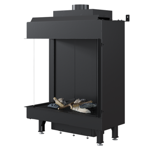 Панорамный газовый камин Kratki LEO/L/76/62/G20 (магистральный газ) 