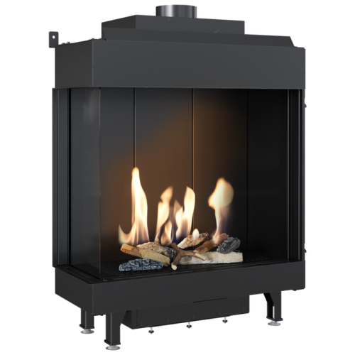 Панорамный газовый камин Kratki LEO/L/76/62/G20 (магистральный газ) 