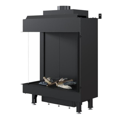 Панорамный газовый камин Kratki LEO/L/76/62/G31/37MBAR (баллонный газ) 