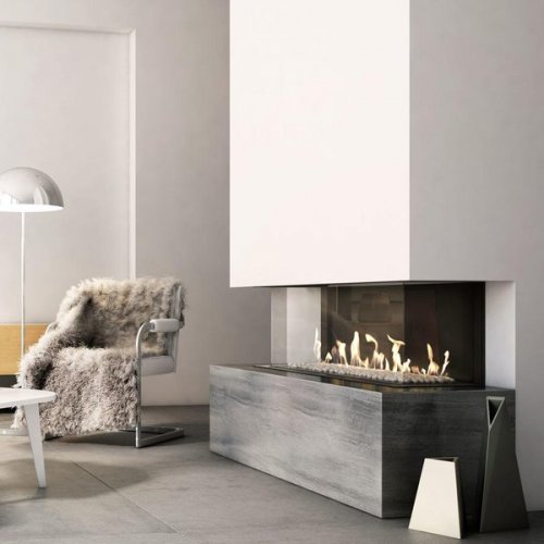 Панорамный газовый камин Kratki LEO/LP/100/G20 (магистральный газ) 