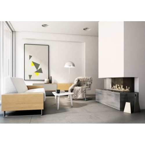 Панорамный газовый камин Kratki LEO/LP/200/G20 (магистральный газ) 