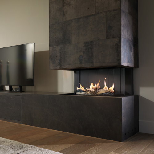 Панорамный газовый камин Kratki LEO/LP/70/G20 (магистральный газ) 