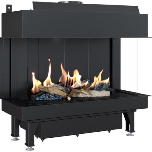 Панорамный газовый камин Kratki LEO/LP/70/G31/37MBAR (баллонный газ) 