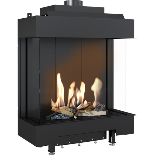 Панорамный газовый камин Kratki LEO/LP/76/62/G20 (магистральный газ) 