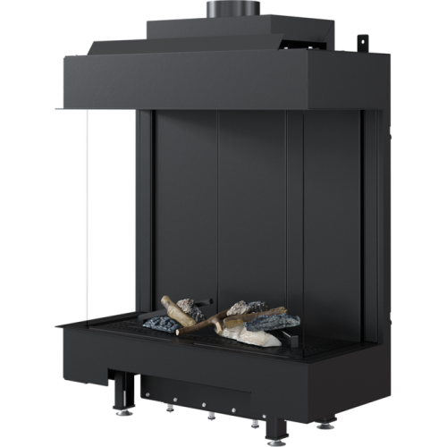 Панорамный газовый камин Kratki LEO/LP/76/62/G31/37MBAR (баллонный газ) 