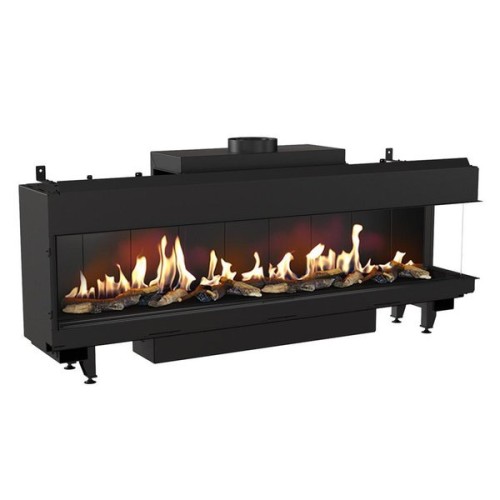 Панорамный газовый камин Kratki LEO/P/200/G31/37MBAR (баллонный газ) 