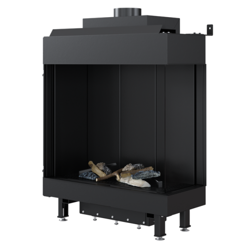 Панорамный газовый камин Kratki LEO/P/76/62/G31/37MBAR (баллонный газ) 