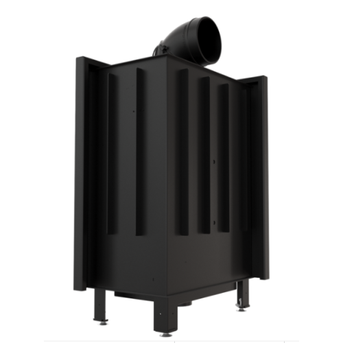 Угловая левая дровяная топка Kratki LUCY/12/L/BS черная футеровка 