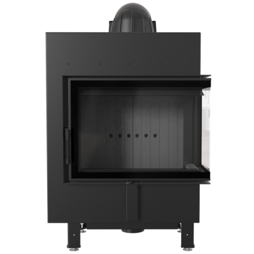 Угловая правая дровяная топка Kratki LUCY/12/P/BS черная футеровка 