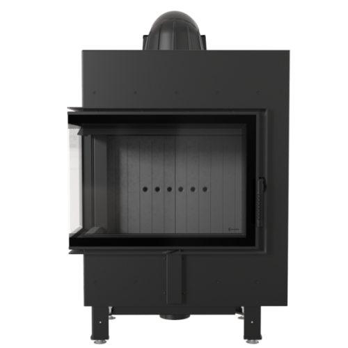 Угловая левая дровяная топка Kratki LUCY/14/L/BS черная футеровка 