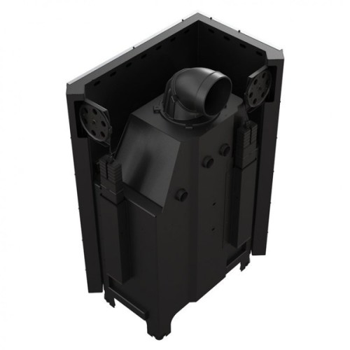 Угловая левая дровяная топка Kratki MBA/L/BS/G/SG (гнутое стекло) 