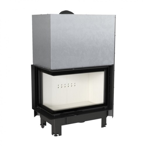 Угловая левая дровяная топка Kratki MBA/L/BS/G/SG (гнутое стекло) 