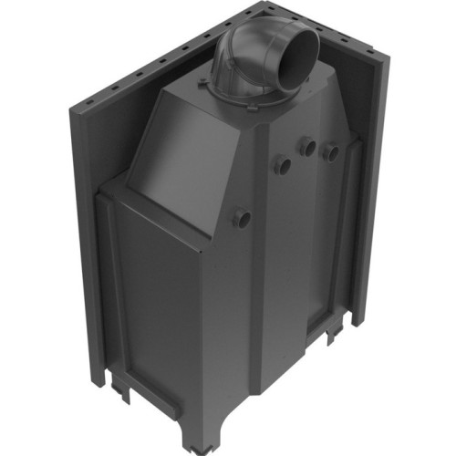 Угловая левая дровяная топка Kratki MBA/L/BS черная футеровка 