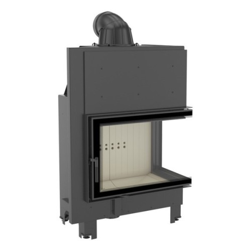 Угловая правая дровяная топка Kratki MBA/P/BS/SG (гнутое стекло) 