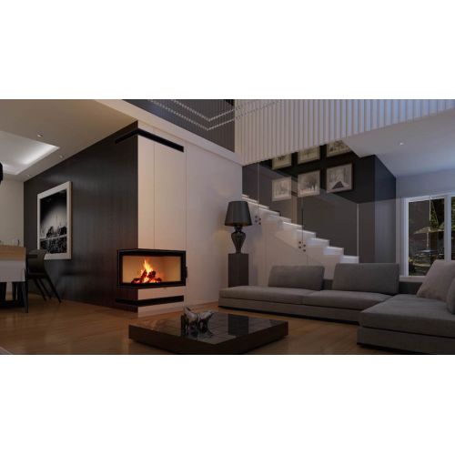 Угловая левая дровяная топка Kratki MBM/L/BS 