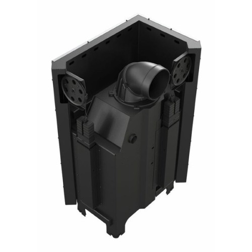 Угловая левая дровяная топка Kratki MBM/L/BS/G/SG (гнутое стекло) 