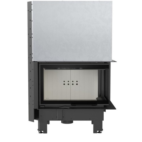 Угловая правая дровяная топка Kratki MBM/P/BS/G/SG (гнутое стекло) 