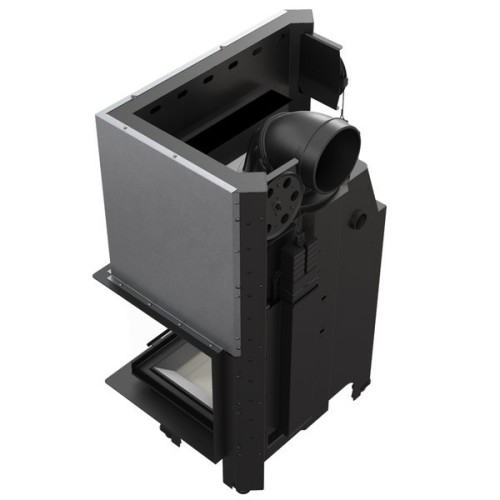 Угловая правая дровяная топка Kratki MBM/P/BS/G/SG (гнутое стекло) 