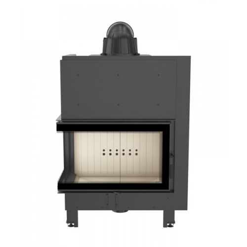 Угловая левая дровяная топка Kratki MBO/L/BS/SG (гнутое стекло) 