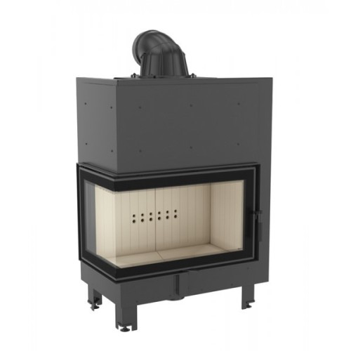 Угловая левая дровяная топка Kratki MBO/L/BS/SG (гнутое стекло) 