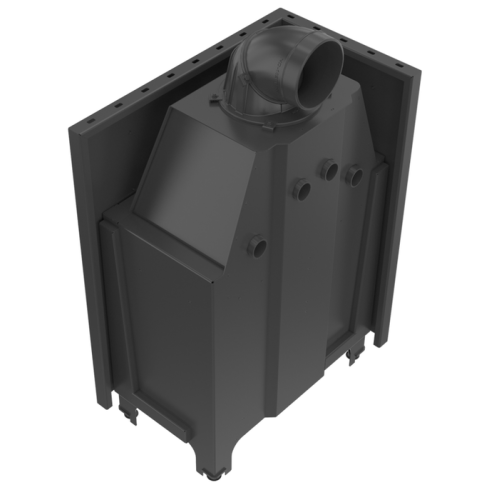 Угловая левая дровяная топка Kratki MBO/L/BS черная футеровка 