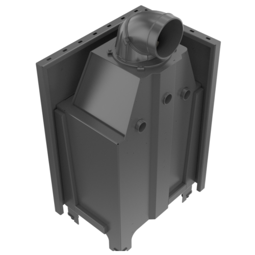 Угловая левая дровяная топка Kratki MBZ/L/BS черная футеровка 