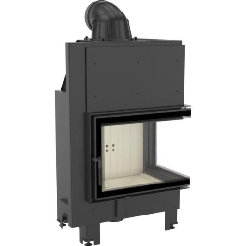 Угловая правая дровяная топка Kratki MBZ/P/BS/SG (гнутое стекло) 