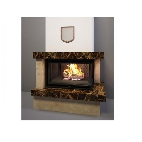 Угловая левая дровяная топка Kratki Maja/L/BS/G(угловое стекло слева, гильотина) 