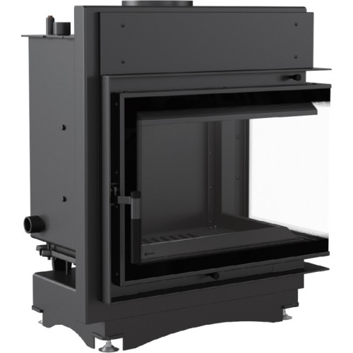 Угловая правая дровяная топка Kratki Maja/PW/BP/12/BS/W/DECO(угловое стекло справа) 