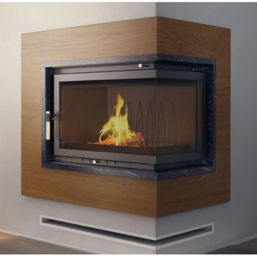 Угловая правая дровяная топка Kratki Maja/PW/BP/12/W(стекло справа) 