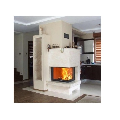 Угловая правая дровяная топка Kratki Maja P/BS/G(угловое стекло справа,гильотина) 