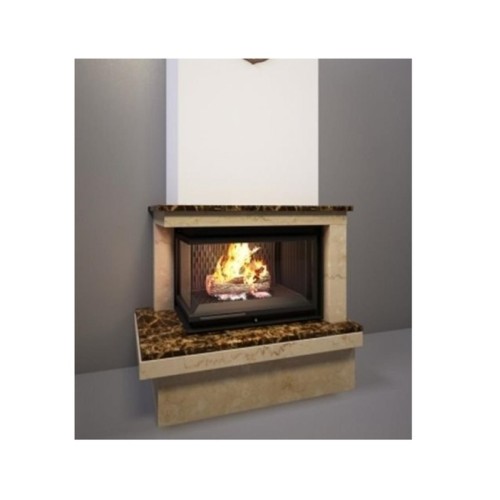 Угловая правая дровяная топка Kratki Maja P/BS/G(угловое стекло справа,гильотина) 