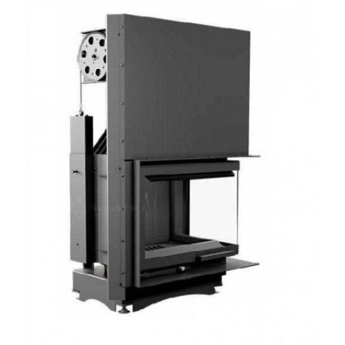 Угловая правая дровяная топка Kratki Maja P/BS/G(угловое стекло справа,гильотина) 