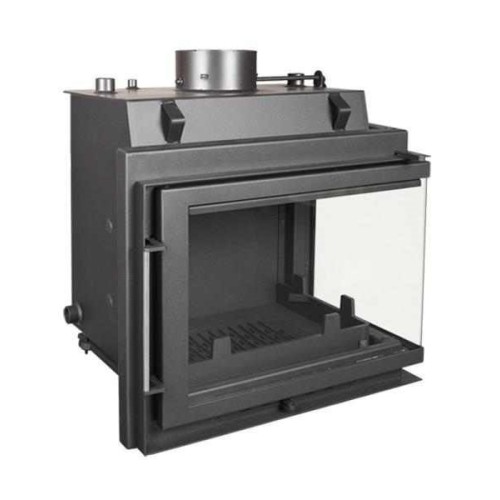 Угловая правая дровяная топка Kratki Maja PW/BP/12/BS/W(угловое стекло справа) 