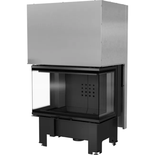 Трёхсторонняя дровяная топка Kratki NBC 10(гильотина) черная футеровка 