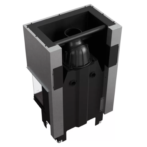 Трёхсторонняя дровяная топка Kratki NBC 7(гильотина) черная футеровка 