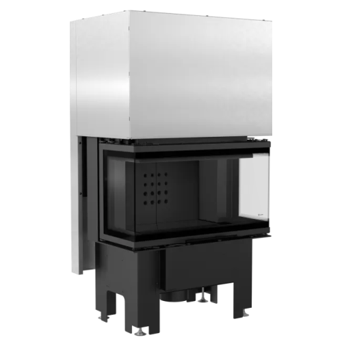 Трёхсторонняя дровяная топка Kratki NBC 7(гильотина) черная футеровка 