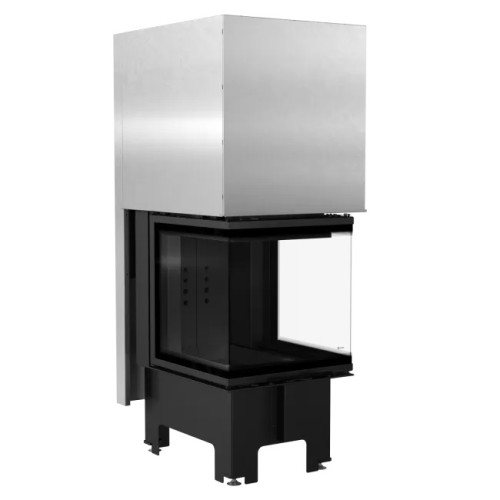 Трёхсторонняя дровяная топка Kratki NBC 8(гильотина) черная футеровка 