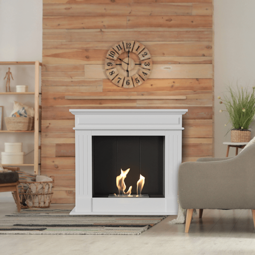 Напольный биокамин Kratki NOVEMBER белый, TUV (ЛЕГО) 