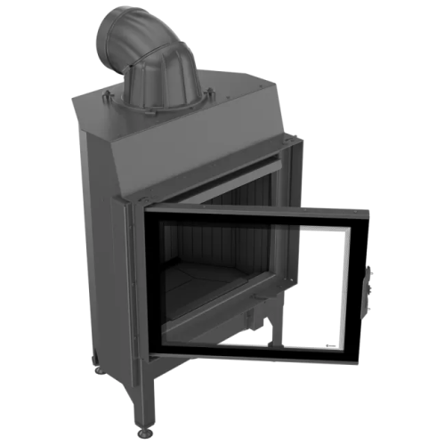 Фронтальная дровяная топка Kratki Nadia/10 черная футеровка 