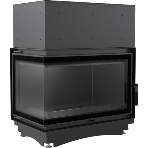 Угловая левая дровяная топка Kratki Oliwia/PW/BL/22/BS/W/DECO (угловое стекло слева) 