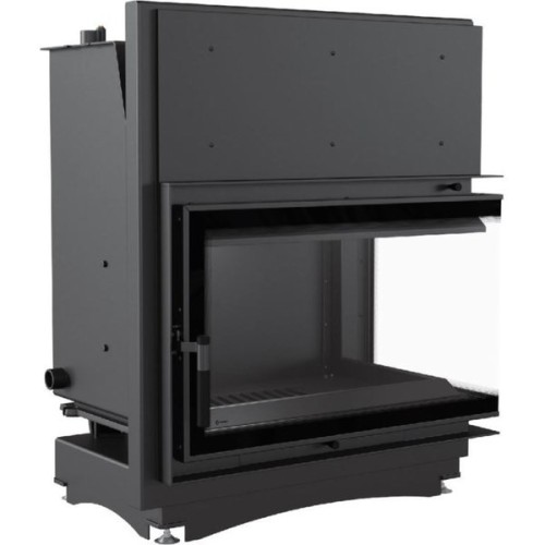 Угловая правая дровяная топка Kratki Oliwia/PW/BP/17/BS/W/DECO (угловое стекло справа) 