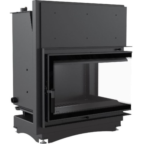 Угловая правая дровяная топка Kratki Oliwia/PW/BP/22/BS/W/DECO (угловое стекло справа) 