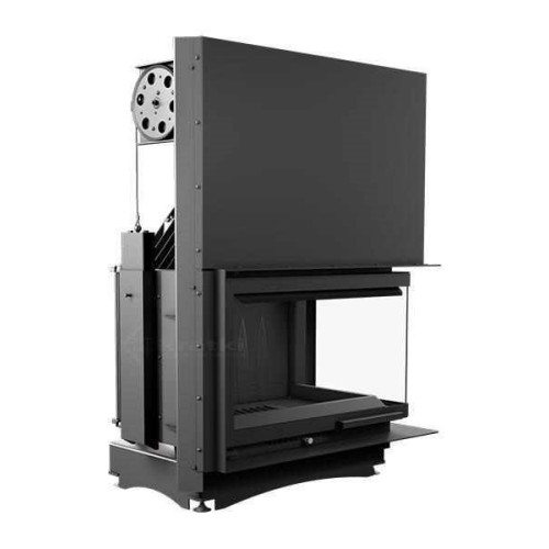 Угловая правая дровяная топка Kratki Oliwia P/BS/G(угловое стекло справа,гильотина) 