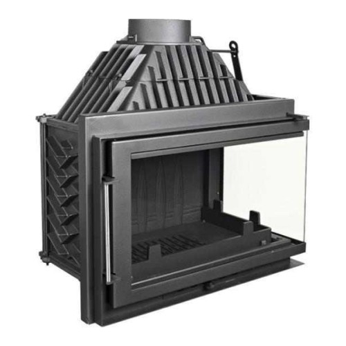 Угловая правая дровяная топка Kratki Oliwia P/BS(угловое стекло справа) 