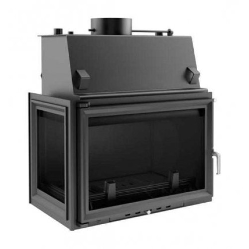 Угловая левая дровяная топка Kratki Oliwia/PW/BL/17/W(стекло слева) 